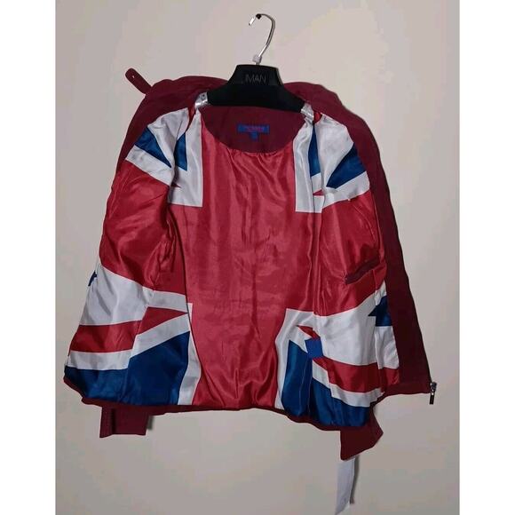 Twiggy London Suede Leather Jacket Women's Rust Moto Coat Zip Up MEDIUM - Picture 3 of 16